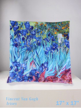 Vincent Van Gogh: Irises Design Cushion Cover and Filler (double sided)